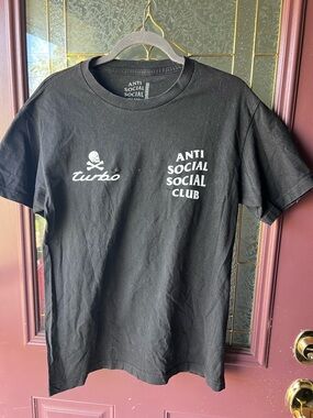 Anti Social Social Club Men's Black Turbo Logo Tee